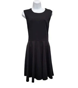 Abito svasato Diane Von Furstenberg nero Jeannie Fit taglia 12 LBD senza maniche DVF - Foto 1 di 8