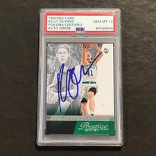 2014-15 Panini Prestige #55 Kelly Olynyk Signed Rookie Card AUTO 10 PSA Slabbed 