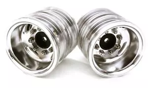Machined Alloy T7 Rear Dually Wheel Set for Tamiya 1/14 Scale Tractor Trucks - Picture 1 of 1