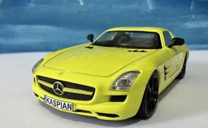 personal Name Solido 1:43 Mercedes-Benz SLS AMG 2010 Yellow Diecast Model Car - Picture 1 of 10