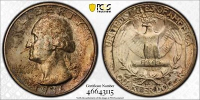 1936-S Washington Quarter PCGS MS66 - Image 1 of 3
