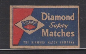 British Matchbox Advertising Label- Diamond Safety Matches - Picture 1 of 1