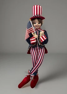 CYNTHIA ROWLEY 4TH OF JULY PATRIOTIC ELF PIXIE DOLL SHELF SITTER 2025 NEW - Picture 1 of 9