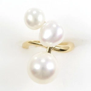Japanese brand 10K YG Ear-cuff (One side) Pearl 2.7g Free shipping Used - Picture 1 of 5