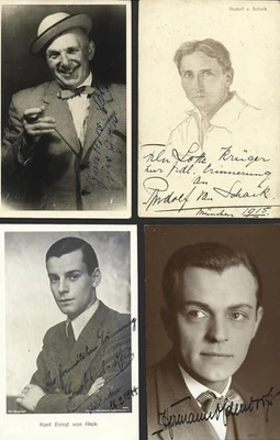 82 ORIGINAL AUTOGRAMME VON SCHAUSPIELERN + SÄNGERN ( BÜHNE / OPER / OPERETTE ) - Bild 1 von 4