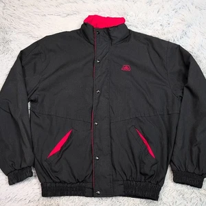 Vintage Pioneer Jacket Mens XL Tall Black Windbreaker Farmer Seed Chore Pockets - Picture 1 of 12