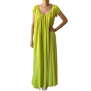 Vintage Lucie Ann Womens Green Short Sleeve Glamour Nightgown - Picture 1 of 10