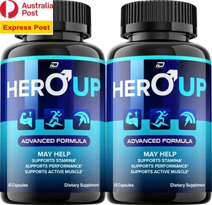 (2 Pack) Hero Up for Men Advanced Max Formula Vitamin Supplement 120 Capsules - Picture 1 of 13