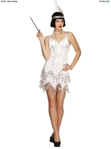 Ladies Fever Sexy 1920s Flapper Dazzle Great Gatsby Fancy Dress Costume - Picture 1 of 9