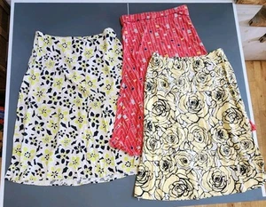 Lot (3) Linen Knit Modest Floral Maxi Summer 2X Plus Skirt LulaRoe - Picture 1 of 4