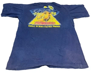 Camicia vintage cammello sigarette 75° compleanno grande punto singolo 1988 USA - Foto 1 di 4