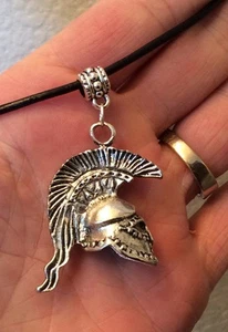 BATTLE,MEDIEVAL TROJAN/ ROMAN/GREEK FULL FACE HELMET NECKLACE+NECKLACE CHOICES - Bild 1 von 12
