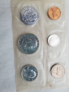 1961 US Mint Proof Set 90% Silber 5 Münzen Flat Pack in ORIGINAL WRAP UMSCHLAG - Bild 1 von 3