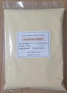 💚💚 Toasted Garlic Powder Organic Dried  8 Oz.   1/2 Lb 💚💚 - Picture 1 of 3