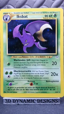 | GERMAN Pokemon Crobat  Iskbat 4/64 Neo Revelation  Holo Rare NM/LP 🔥 | - Image 1 of 2