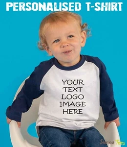 Personalised "Your Text" Baby/Toddler Long Sleeve Perfect Gift Xmas Christening - Picture 1 of 13