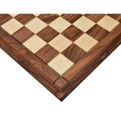 21" Drueke Style Golden Rosewood & Maple Wood Chess board - 55 mm square - Matt - Image 1 of 4