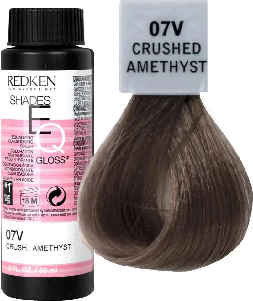 Redken Shades EQ Gloss Demi Hair Color or Processing Solution 07V Crush Amethyst - Image 1 of 1