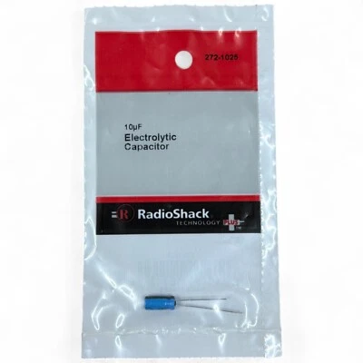 RadioShack 10uF Electrolytic Capacitor 272-1025 Foto 1 de 2