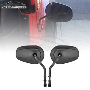 Black Door-Off Rear View Side Mirrors Doorless For Jeep Wrangler YJ TJ JKU JL - Picture 1 of 9