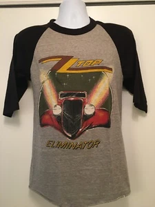 Vintage 1983 ZZ Top Eliminator Tour T-shirt Raglan Jersey Single Stich Medium - Picture 1 of 2