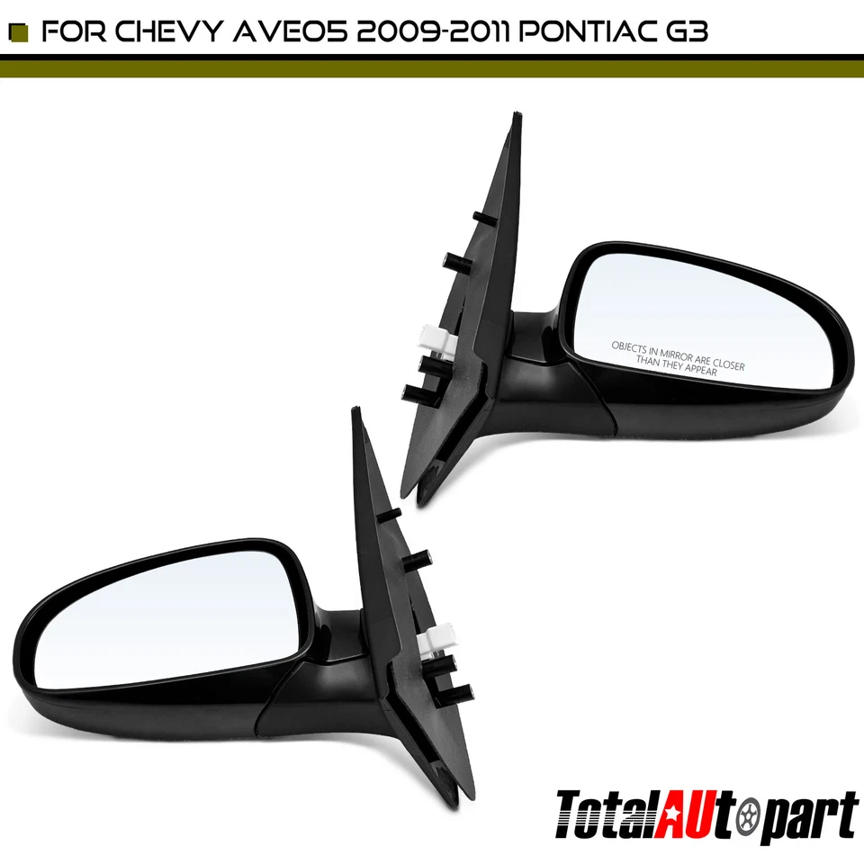 Espejo retrovisor térmico negro para Chevrolet Aveo5 09-11 Pontiac lado izquierdo y derecho Foto 1 de 4