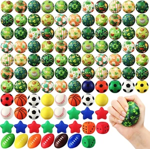 108 Stück St. Patrick's Day Stressbälle Bulk Kleeblatt Kleeblatt grün Sportbälle Quadrat - Bild 1 von 12