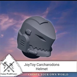 Carcharodons Chapter Helmet for JoyToy 18th Scale Battle Brother Action Figs - Picture 1 of 8