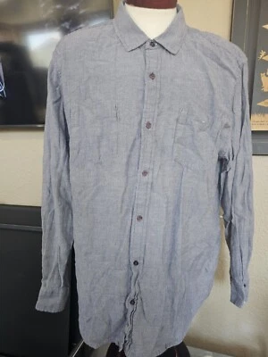 Horny Toad Blue Striped Long Sleeve Button Down Shirt Men's 2XL - Image 1 of 4