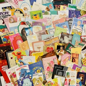 (40) Vtg RANDOM DEFECT CARDS Bulk Lot, American Greetings Hallmark +Others, NO ✉ - Picture 1 of 11