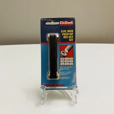 Vintage EKLIND 20912 Alloy Steel Standard SAE Folding Hex Keys 0.05 to 3/16 in. - Image 1 of 4