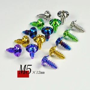Tornillos decorativos para motocicletas M5x12 mm titanio tornillos autogolpes alta resistencia - Imagen 1 de 5