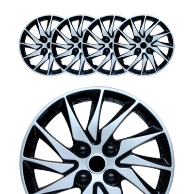 Black & Silver Set (4pcs) for Chevrolet Cruze 2011-2015 15" Hubcaps Wheel Cover - Image 1 of 4
