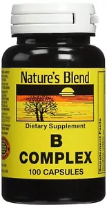 Nature's Blend Vitamin B Complex Dietary Supplement Cell Health Capsules 100ct - Picture 1 of 5