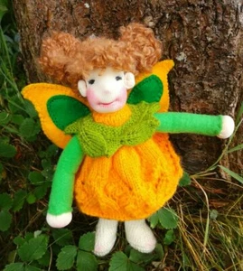 Winged Fairy or Pixie - Hand Knitted Waldorf - New Custom Crafted - Picture 1 of 6