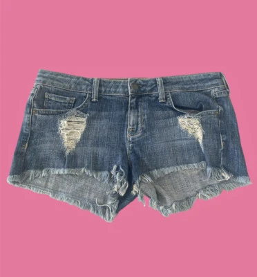 Pantalones Cortos Para Mujer Denim Distressed Corte Wildfox Talla 29 Nuevos Sin Etiquetas Pantalones Cortos Viernes Noche Foto 1 de 4