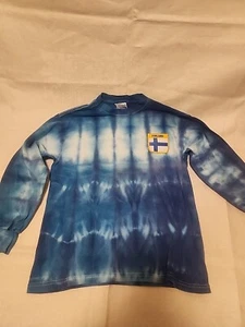 Langarmshirt Jugend Medium Finish Flagge Batik - Bild 1 von 5