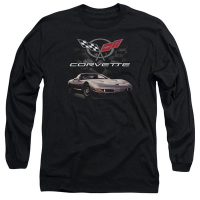 Camiseta gráfica manga larga CORVETTE CHECKERE con licencia para hombre adulto SM-3XL  Foto 1 de 2