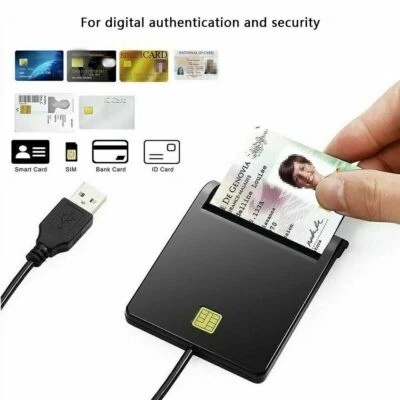 USB 2.0 Chipkartenleser SIM Kartenleser Personalausweis Lesegeraet ATM/IC Reader - Bild 1 von 4