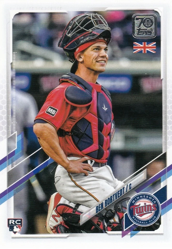 BEN RORTVEDT TOPPS UK UNITED KINGDOM ROOKIE RC MINNESOTA TWINS #180 2021 21 - Image 1 of 1