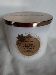 BATH & BODY WORKS White Barn 3 WICK CANDLE NEW 14.5oz Bright Christmas Morning