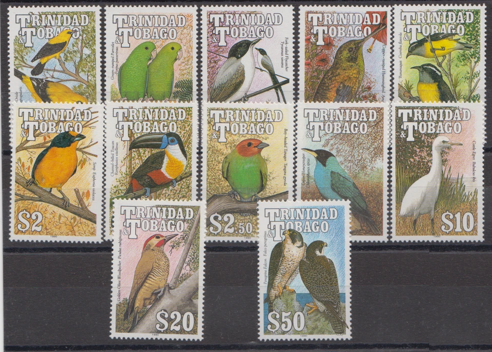 TRINIDAD & TOBAGO 1990 BIRD STAMPS HUMMINGBIRD/TOUCAN/FALCON SC509-520 MNH BRD2 - Image 1 of 1