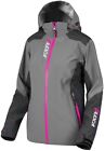 FXR Vertical Edge 18 Womens Tri-Laminate Jacket Charcoal/Fuchsia SM