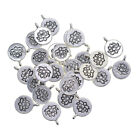 30x Tibetan Silver Yoga Charms DIY Pendant for Necklace Jewelry Making Lotus