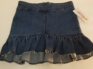 NEW!! Cat & Jack - Girls Demin Ruffle Skirt - Picture 1 of 7