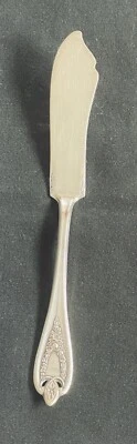  Old Colony 7 1/8" Silverplate Flat Handle Master Butter Knife 1911 - Изображение 1 из 4