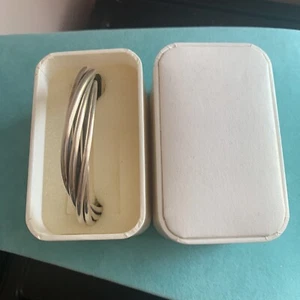 VINTAGE STERLING SILVER 925 MEXICO SIGNED CUFF TWISTED ROPE  BRACELET 37.3 g - Picture 1 of 15