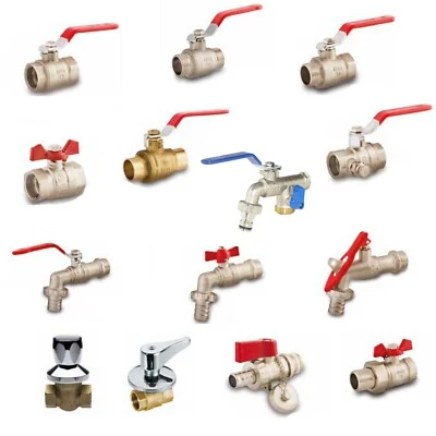 Kugelhahn 1/2 bis 1 Zoll Absperrhahn Schrägsitzventil Absperrventil Wasserhahn - Bild 1 von 2