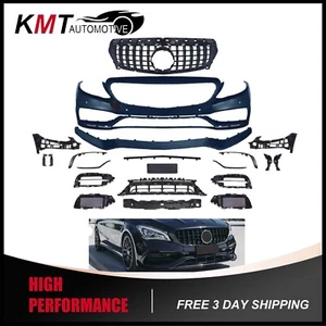 New Front Bumper Kit For 2015-2021 Mercedes Benz W205 C Class to W205 C63 AMG - Picture 1 of 8