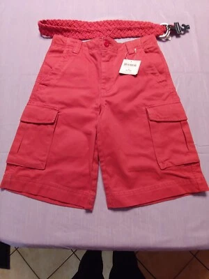 Lands End Picante Красные Промытые Грузовые Шорты, Для Мальчиков 10/с соответствующим ремнем Большие - Изображение 1 из 4